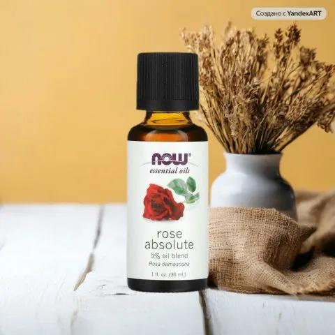 Эфирное масло розы дамасской в жожоба, NOW Foods