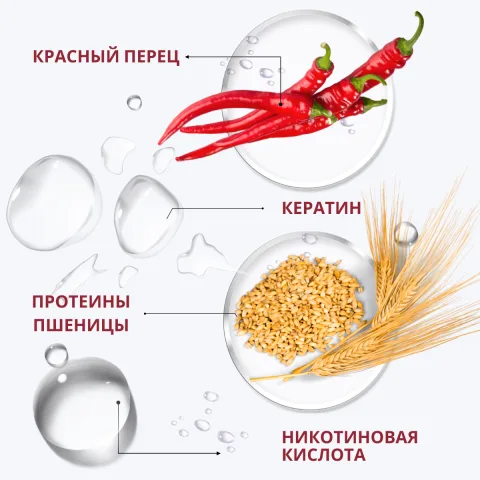 Маска для роста волос с перцем, никотиновой кислотой, розмарином, Doctor Heiler