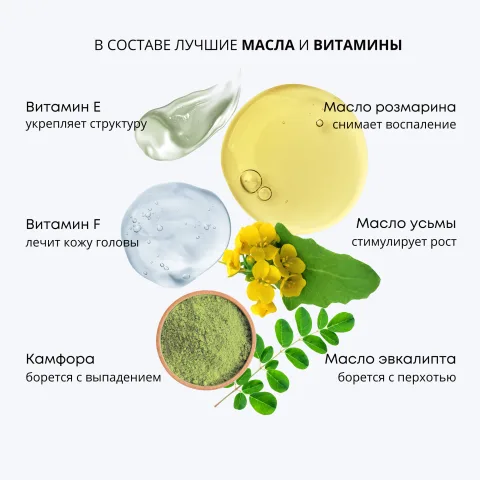 Масло для роста и от выпадения волос с розмарином и усьмой, Doctor Heiler