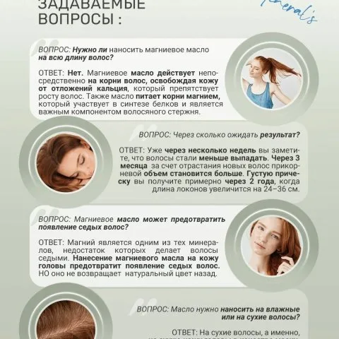 Магниевое масло с алоэ и розмарином для укрепления волос, Dr. Minerals
