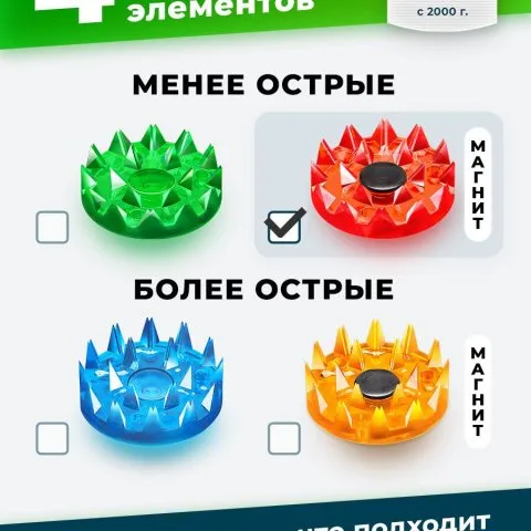 Коврик с магнитными вставками, красный (оригинал), Лаборатория Кузнецова