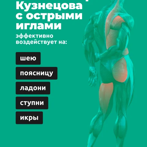 Набор коврик и валик с магнитами для шеи, роста волос, спины (оригинал), Лаборатория Кузнецова