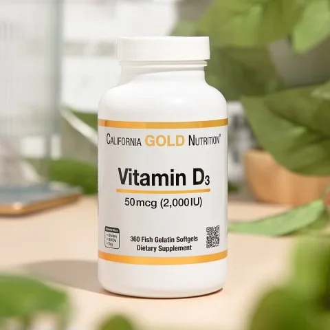 Витамин Д3, 2000 МЕ, 360 капсул, California Gold Nutrition