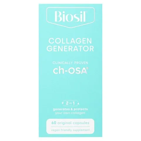 Кремний ch-OSA для производства коллагена, волосы, кожа, ногти, 60 капс, Biosil
