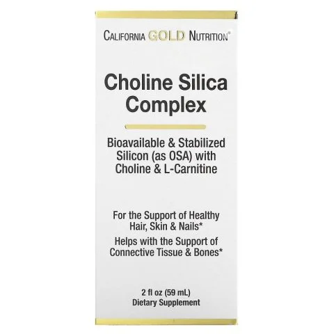 Кремний с холином ch-OSA для поддержки волос, 60мл, California Gold Nutrition