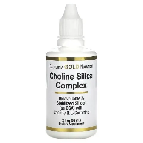 Кремний с холином ch-OSA для поддержки волос, 60мл, California Gold Nutrition