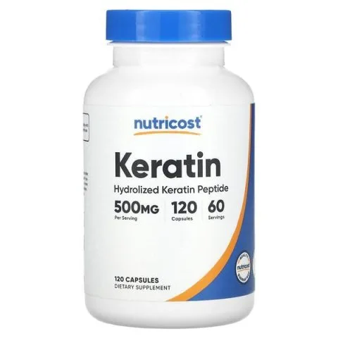 Кератин, 250 мг, 120 капсул, Nutricost