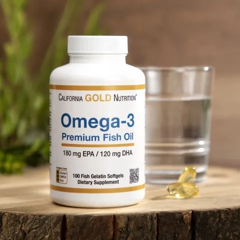 Премиальный рыбий жир с ОМЕГА-3, 1100 мг, 100 капс, California Gold Nutrition