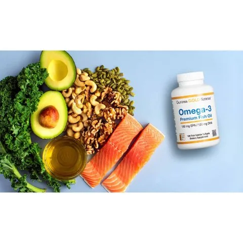 Премиальный рыбий жир с ОМЕГА-3, 1100 мг, 100 капс, California Gold Nutrition