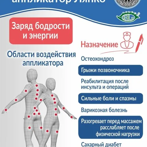 Массажер валик Ляпко для активации фолликулов, универсальный, синий
