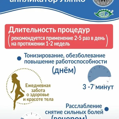 Массажер валик Ляпко для активации фолликулов, универсальный, синий