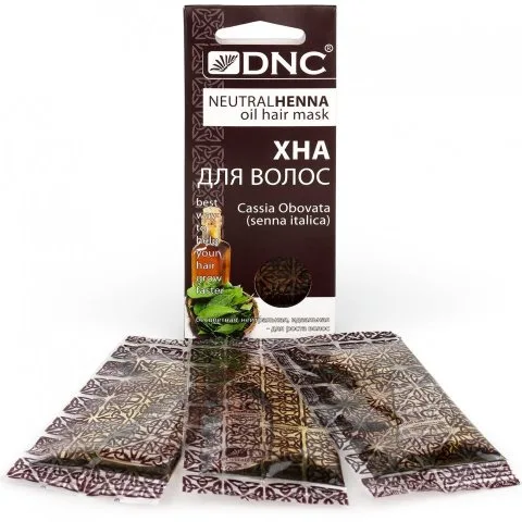 Хна бесцветная с маслами в готовом виде для укрепления и блеска волос, DNC