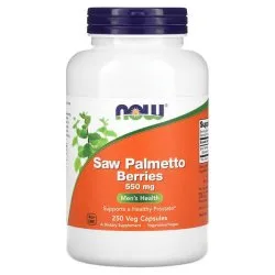 Пальма Сереноа, Saw Palmetto, 250 капсул, 550 мг, NOW Foods
