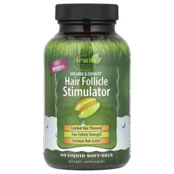 Стимулятор волосяных фолликулов с Keranat, маслом тыквы, Сереноа, 60 капс, Irwin Naturals
